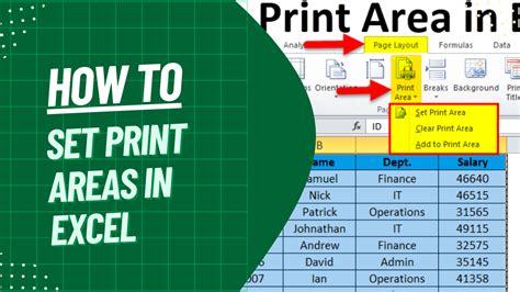 how to set a print area in excel and the importance of efficient document organization